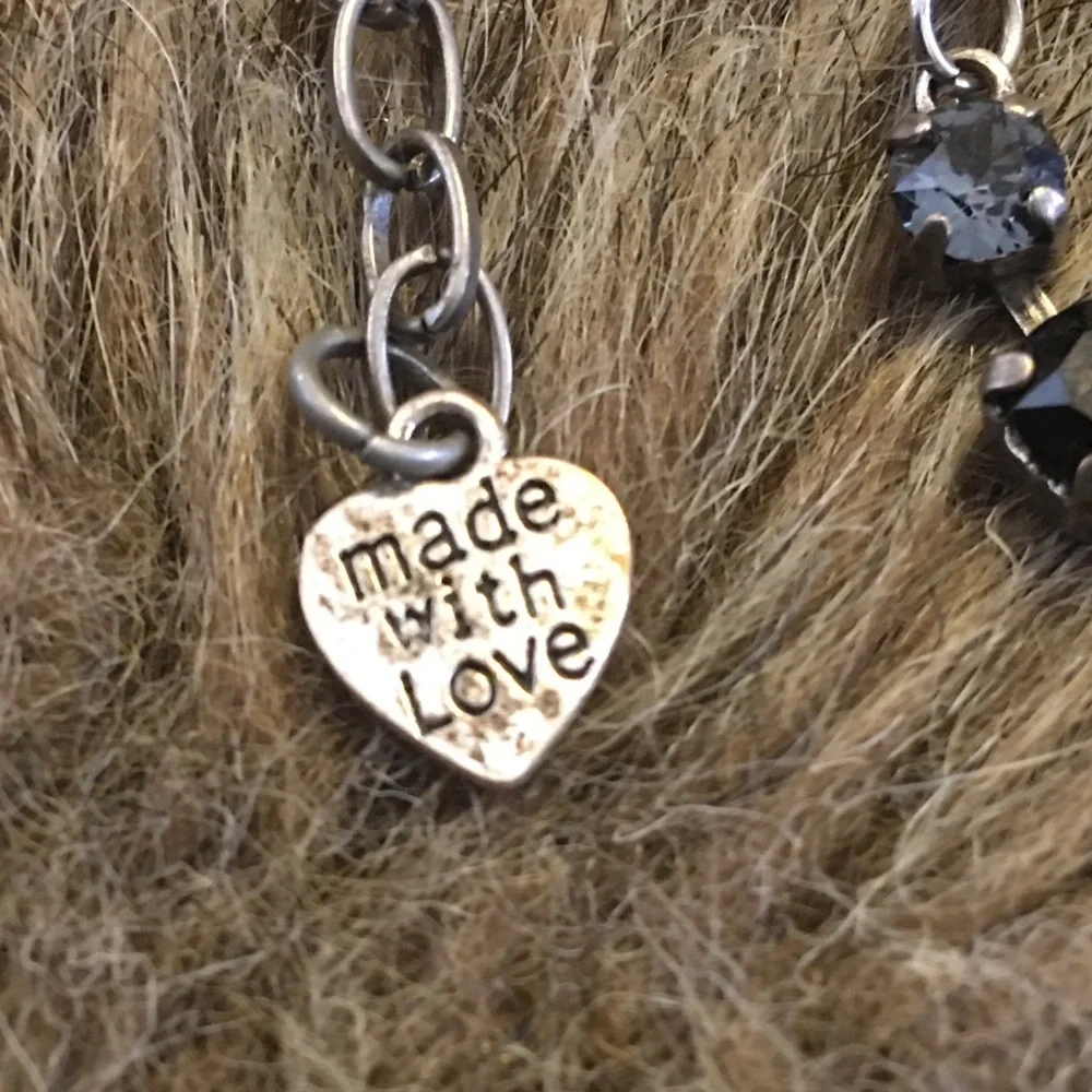Made with Love multi tone glass stone necklace